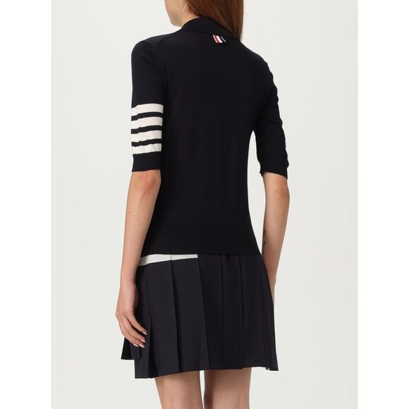 Thom Browne Polo Shirt Woman Blue - Picture 3 of 4